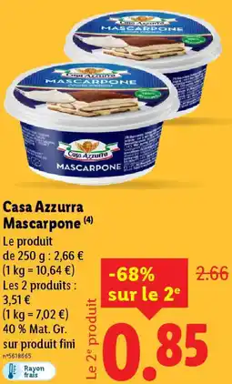 Lidl Casa Azzurra Mascarpone offre