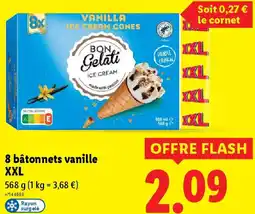 Lidl 8 bâtonnets vanille XXL offre