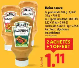 Lidl Heinz sauce offre