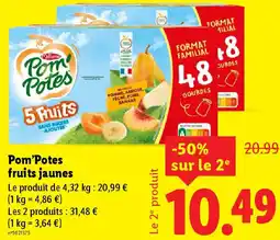 Lidl Pom❜Potes fruits jaunes offre