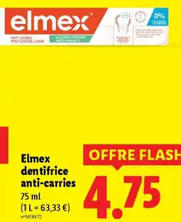Lidl Elmex dentifrice anti-carries offre