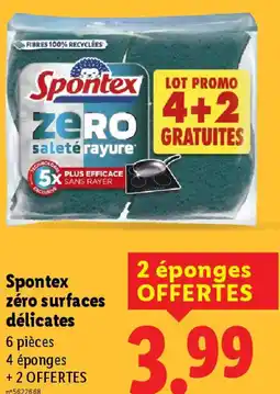 Lidl Spontex zéro surfaces délicates offre