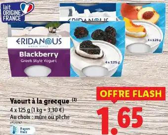 Lidl Yaourt à la grecque offre