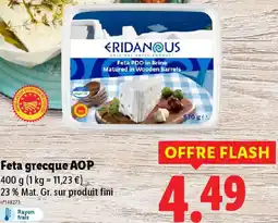 Lidl Feta grecque AOP offre