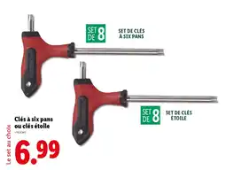 Lidl Clés à six pans ou clés étoile offre