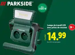 Lidl Lampe de travail LED avec prises de courant offre