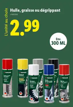Lidl Huile, graisse ou dégrippant offre