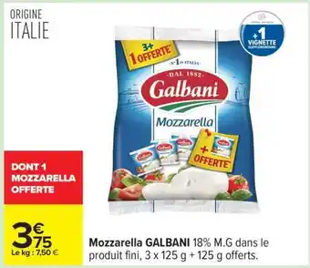 Carrefour Mozzarella Galbani offre