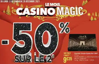 Géant Casino Lindt chocolats champs-elysées noir offre