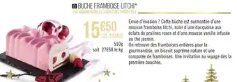 Géant Casino Thé jasmin vanille signature fanny rey buche framboise litchi offre