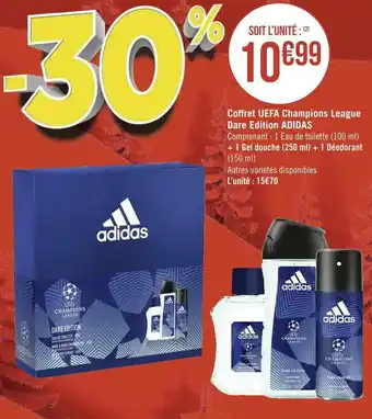 Géant Casino Adidas coffret uefa champions league dare edition offre