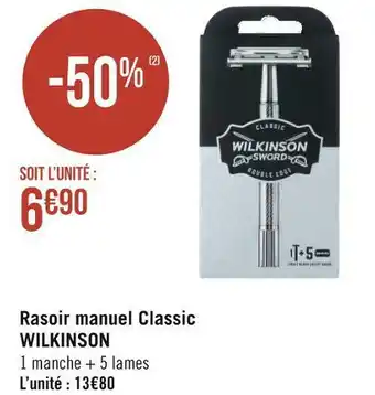 Wilkinson rasoir manuel classic