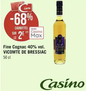 Vicomte de bressiac fine cognac 40% vol.
