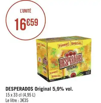 Géant Casino Desperados desperados original 5,9% vol. offre