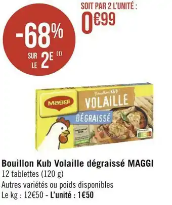 Géant Casino Maggi bouillon kub volaille dégraissé offre