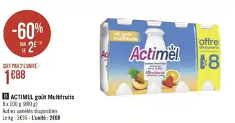 Géant Casino Actimel actimel goût multifruits offre