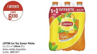 Géant Casino Lipton ice tea saveur pêche offre