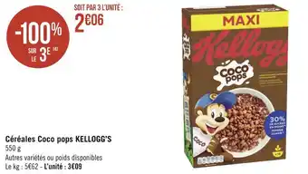 Géant Casino Kellogg’s céréales coco pops offre