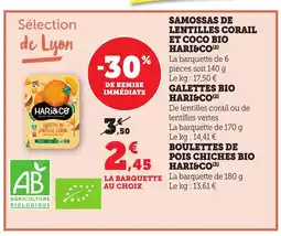 Bi1 HARI&CO Samossas de lentilles corail et coco bio offre
