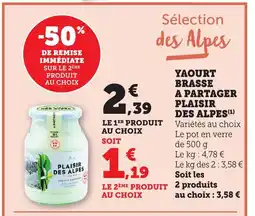 Bi1 Yaourt brasse a partager plaisir des alpes offre