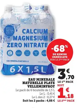 Bi1 VELLEMINFROY Eau minerale naturelle plate offre