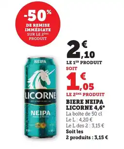 Bi1 LICORNE Biere neipa offre