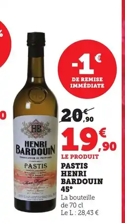 Bi1 HENRI BARDOUIN Pastis offre