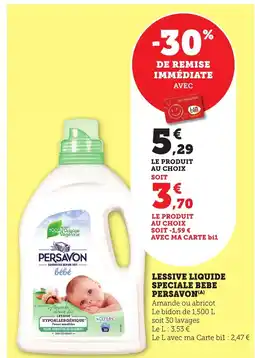 Bi1 PERSAVON Lessive liquide speciale bebe offre