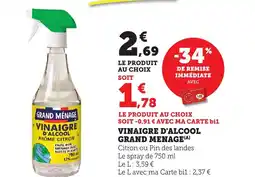 Bi1 GRAND MENAGE Vinaigre d'alcool offre