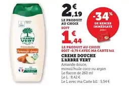 Bi1 L'ARBRE VERT Creme douche offre