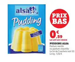 Bi1 ALSA Pudding offre