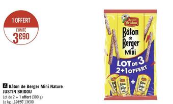 Justin bridou bâton de berger mini nature