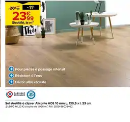 Castorama Sol stratifié à clipser Alicante offre