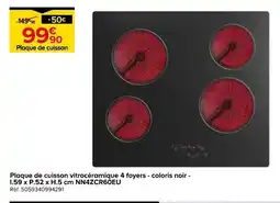 Castorama Plaque de cuisson vitrocéramique 4 foyers offre