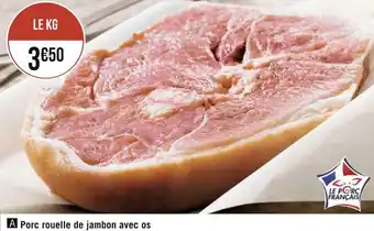 Géant Casino Porc rouelle de jambon avec os offre