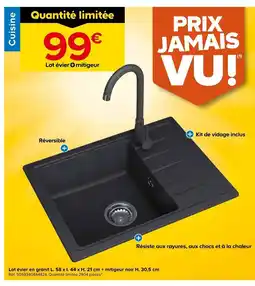 Castorama Lot évier en granit offre