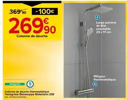 Castorama Colonne de douche thermostatique Hansgrohe Showerpipe Waterform 230 offre
