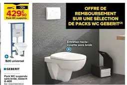 Castorama Pack WC suspendu sans brid offre