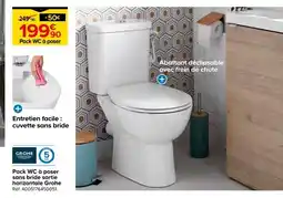 Castorama Pack WC à poser sans bride sortie horizontale Grohe offre
