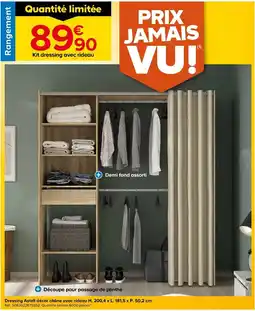 Castorama Dressing Astell décor chêne avec rideau offre