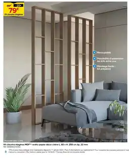 Castorama Kit claustra étagères MDF offre
