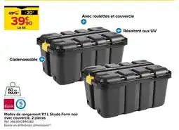 Castorama Malles de rangement Skyda Form noir offre