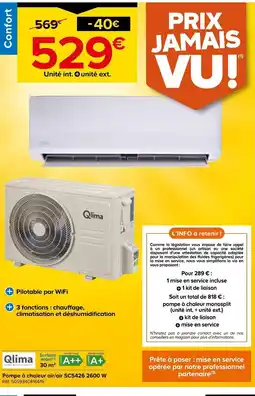 Castorama QILIMA Pompe à chaleur air/air offre