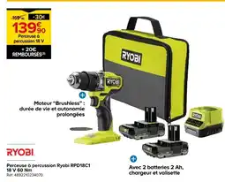 Castorama RYOBI Perceuse à percussion Ryobi RPD18C1 offre