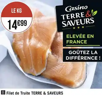 Géant Casino Terre & saveurs filet de truite offre