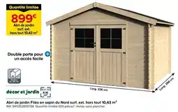 Castorama Abri de jardin Filéo en sapin du Nord surf offre