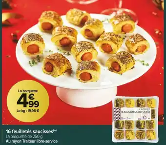 Carrefour Market 16 feuilletés saucisses offre