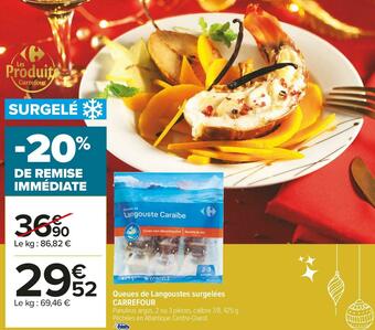 Carrefour Market Carrefour queues de langoustes surgelées offre