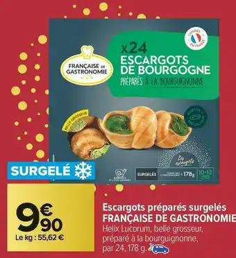 Carrefour Market Française de gastronomie escargots préparés surgelés offre