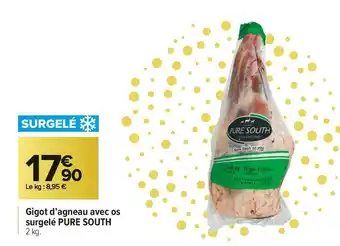 Carrefour Market Pure south gigot d’agneau avec os surgelé offre
